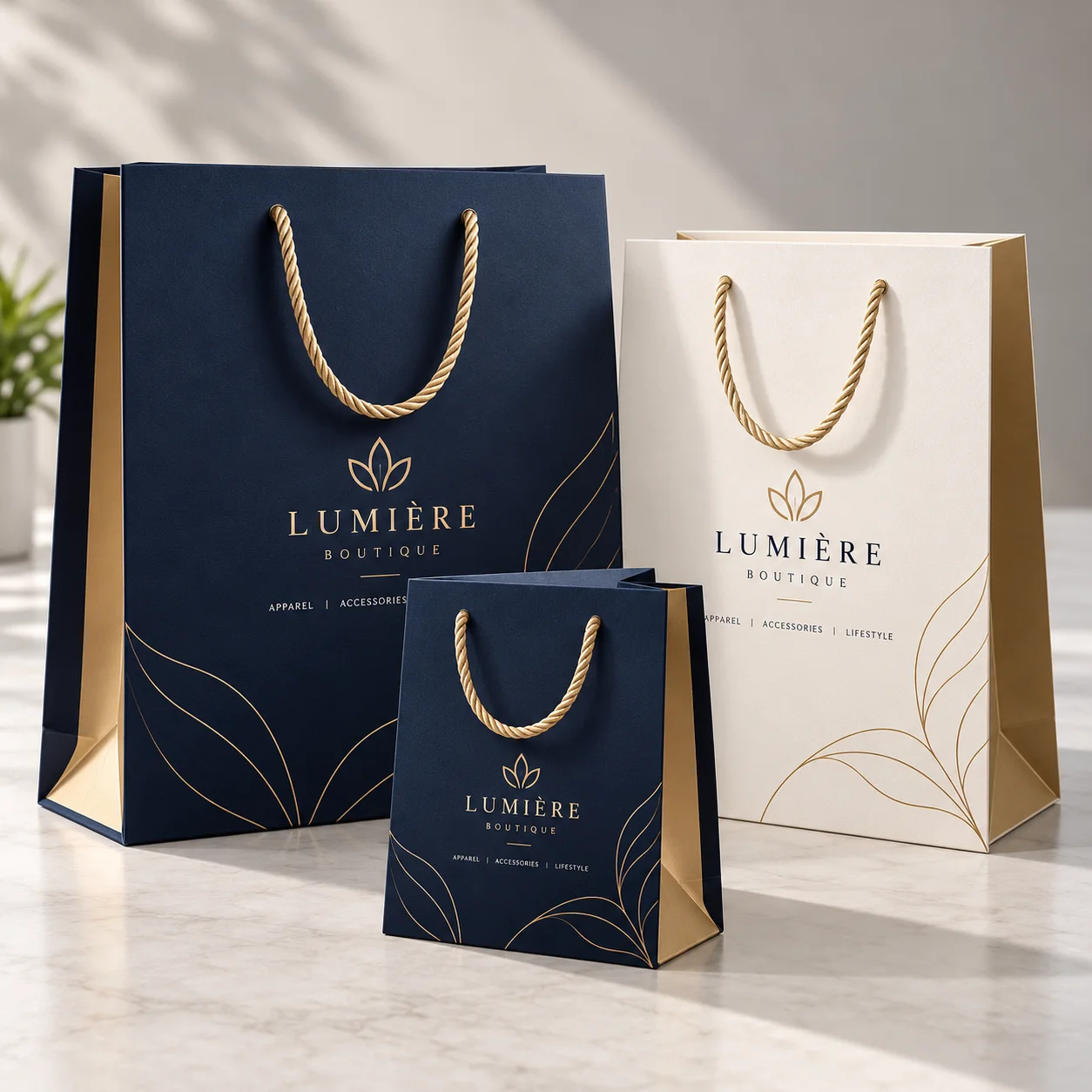 Rope-Handle Paper Shopping Bag